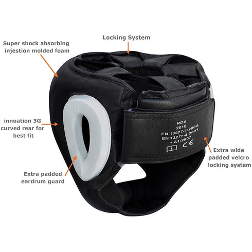 RDX T1 LEATHER HEAD GUARD-6